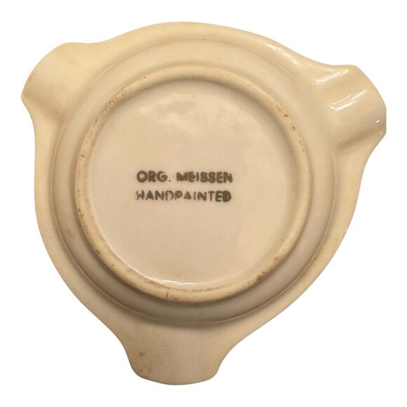 GRO. Meissen Set Of 4 Vintage Dragon Porcelain Ashtrays Handpainted Gold Trim Ja - Picture 11 of 12